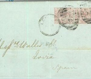 BK0756 - GB - POSTAL HISTORY -  COVER with nice LONDON postmark to IBIZA! 1860's