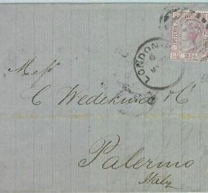 BK0767 - GB - POSTAL HISTORY - COVER from LONDON to PALERMO,  ITALY 1879