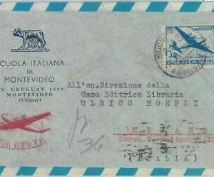 86108 - URUGUAY - POSTAL HISTORY -  AIRMAIL  COVER to ITALY 1953