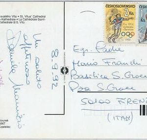 65533 - Czechoslovakia - Postal History - STAMPS on CARD - OLYMPICS Tennis 1992