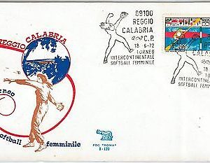56616 -  BASEBALL - ITALY - POSTAL HISTORY: SPECIAL COVER woman's SOFTBALL 1972