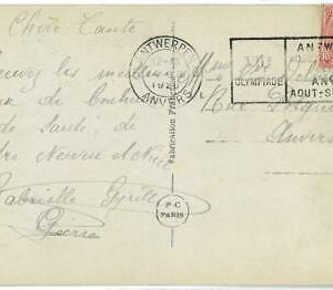 BK1898  - BELGIUM - POSTAL HISTORY -  Olympic Games  1920  POSTMARK