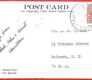 aa4018 -  JORDAN - POSTAL HISTORY -  POSTCARD from BETHLEHEM to the USA  1955