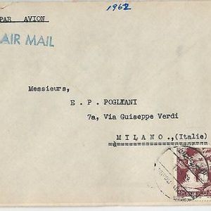 58891 - LEBANON Liban - POSTAL HISTORY: COVER to ITALY 1962 - WATERFALLS Bridge