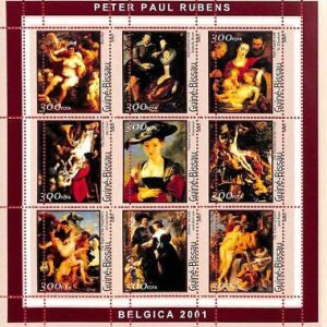 A0856 - GUINEA-BISSAU - ERROR  MISSPERF SHEET - ART Painters: RUBENS  2001
