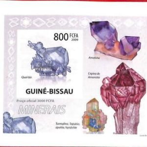 A0802a  - GUINEA-BISSAU -  ERROR   IMPERF SHEET -   NATURE: Minerals 2009