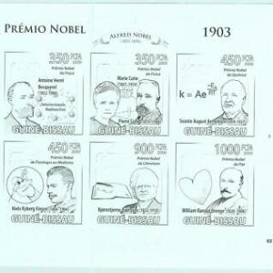 A0567b - GUINEA-BISSAU - ERROR  IMPERF SHEET - NOBEL PRIZE  Medicine 2009