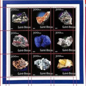 A0874 -  GUINEA-BISSAU -  ERROR   MISSPERF SHEET - NATURE: Minerals  2001