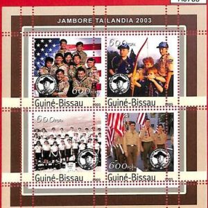A0760- Guinea-Bissau ERROR MISSPERF 2003   Scouting Boy scouts Бойскаут