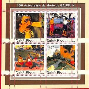 A0766 - GUINEA-BISSAU - ERROR  MISSPERF SHEET - ART Painters : GAUGUIN  2003