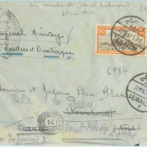 86406 - EGYPT - POSTAL HISTORY - CENSORED COVER : British Evacuation 27.05.1940