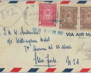 81634 - HAITI - POSTAL HISTORY -   AIRMAIL  COVER  to USA   1954