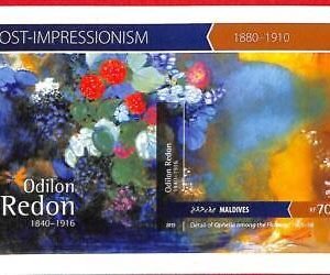 A0994 MALDIVES - ERROR IMPERF Sheet 2015 Art O.REDON  живопись О.Редон