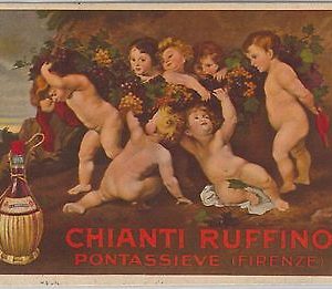 53219  -  ITALY Italia - VINTAGE ADVERTISING POSTCARD: WINE Chianti Rufino 1924