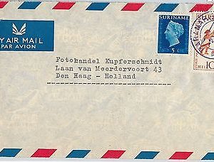 62271 -  SURINAME - POSTAL HISTORY - AIRMAIL  COVER to HOLLAND 1955