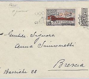 45753  - Italy -  POSTAL HISTORY  - WINTER OLYMPIC GAMES  1956  FDC