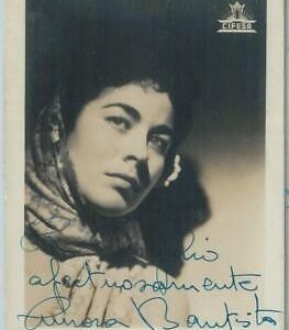 BK0086 -  Signed CINEMA ACTRESS Autograph - AURORA BATTISTA