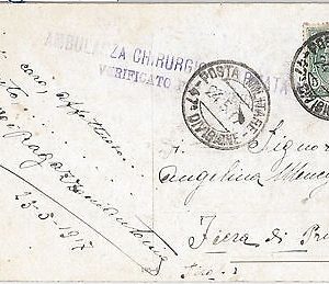 ITALY - POSTAL HISTORY: WWI Military postmark: ARMOURED SURGERY AMBULANCE 1917