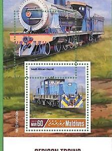 A2160 - MALDIVES - ERROR: MISPERF Souvenir s - 2019 African Trains, Locomotives