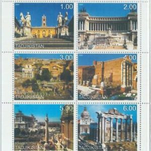 M1898 - TAJIKISTAN, 2000 MINIATURE SHEET: Rome, Architecture, Famous Cities