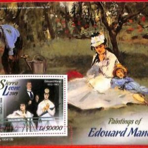 A4560 - SIERRA LEONE - ERROR MIPERF, Sonderblock: 2019, Edouard Manet, Art.-Nr