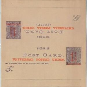 65788 - AUSTRALIA: VICTORIA - Postal History -  unfolded DOUBLE STATIONERY CARD