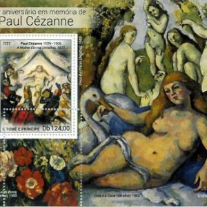 A8637 - S.Tome&Principe - ERROR MISPERF Stamp Sheet - 2021 ART, Paul Cezanne
