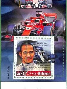 A2177 - MALDIVES - ERROR: MISPERF Souvenir s -2019 Formula 1, Hamilton, Mercedes