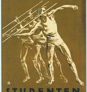 Lib7476 - VINTAGE  SPORT Illustrated  POSTCARD - 1939 Vienna STUDENT GAMES