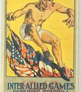 Lib7518 - VINTAGE  SPORT Illustrated  POSTCARD - 1919 Inter-Allied Games PARIS