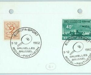 95564 - BELGIUM - POSTAL HISTORY - SPECIAL POSTMARK Table Tennis PING PONG 1962