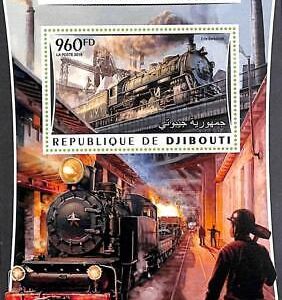 A7732 - DJIBOUTI - Stamp Sheet -2016 Transport, TRAINS