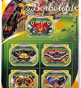 A7790 - Guinea-Bissau - ERROR MISPERF Stamp Sheet -2016 INSECTS Butterflies