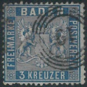 77916b - GERMANY Baden -  STAMP:  Michel  #10a  -    USED