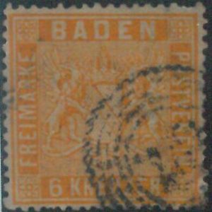 77926a  - GERMANY Baden -  STAMP:  Michel  # 11 -    USED
