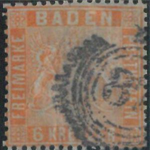 77926i  - GERMANY Baden -  STAMP:  Michel  # 11 -  USED