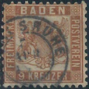 77943d -  GERMANY Baden -  STAMP:  Michel  # 20a -   USED