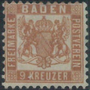 77948b -  GERMANY Baden -  STAMP:  Michel  # 20a -   MINT Hinged