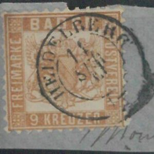 77951a - GERMANY Baden -  STAMP:  Michel  # 20b -    USED