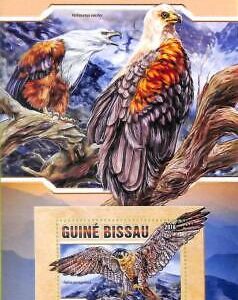 A7814 - Guinea-Bissau - Stamp Sheet - 2016  Birds of prey EAGLES