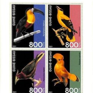 A7806 - Guinea-Bissau -  Stamp Sheet - 2021  EXOTIC birds