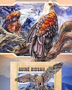 A7814a - Guinea-Bissau - ERROR MISPERF Stamp Sheet - 2016  Birds of prey EAGLES