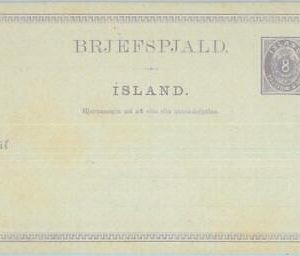 88919 - ICELAND Island - POSTAL HISTORY -  STATIONERY  CARD Michel # P2 1880