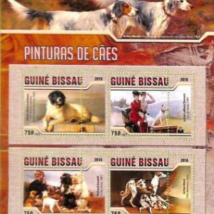 A7777 - Guinea-Bissau - ERROR MISPERF  Stamp Sheet -2016 Animals DOGS