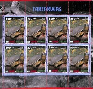 A1907 - GUINEA BISSAU, ERROR: MISSPERF, MINIATURE S - 2020, Turtles, Marine Life