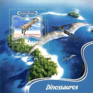 A7808 - Guinea-Bissau - ERROR MISPERF Stamp Sheet - 2014  Prehistorics DINOSAURS