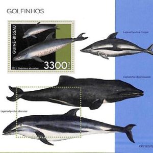 A7824 - Guinea-Bissau - ERROR MISPERF Stamp Sheet - 2021 Dolphins