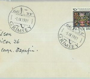 85248 - ISLAND  Iceland - Postal History - POSTMARK on Cover to SPAIN 1981 maps
