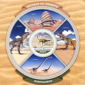 A7843a - Guinea-Bissau -  Stamp Sheet - 2016 Prehistorics DINOSAURS