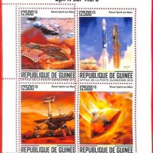 A1985 - GUINEA, ERROR: IMPERF, MINIATURE SHEET - 2019, Space, Spirit Rover, Mars